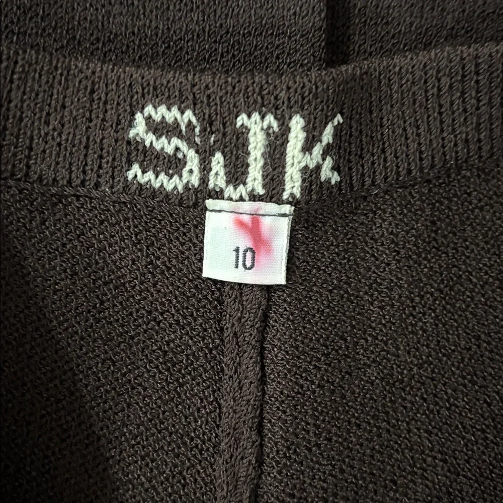 St John Dark Brown Santana Knit Women’s Double-Breasted‎ Pants Suit Size 12
